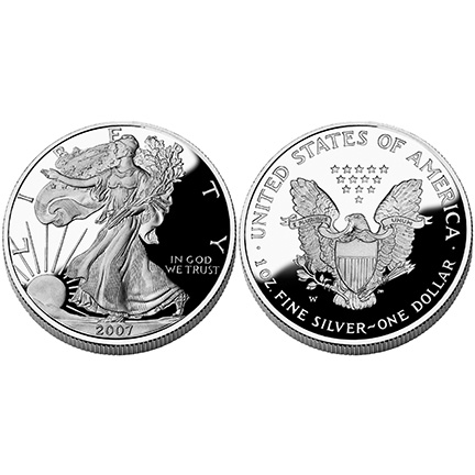 both sides silver eagle